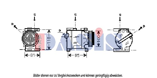 AKS DASIS Kompresors, Gaisa kond. sistēma 850573N